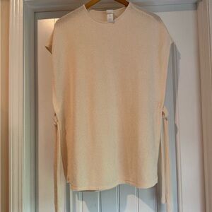 H&M Cream Knit Sleeveless Top with Side Ties